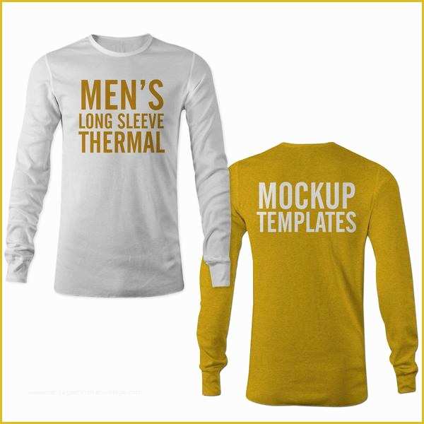 Free Long Sleeve Shirt Template Of Men S thermal Mockup Templates thevectorlab
