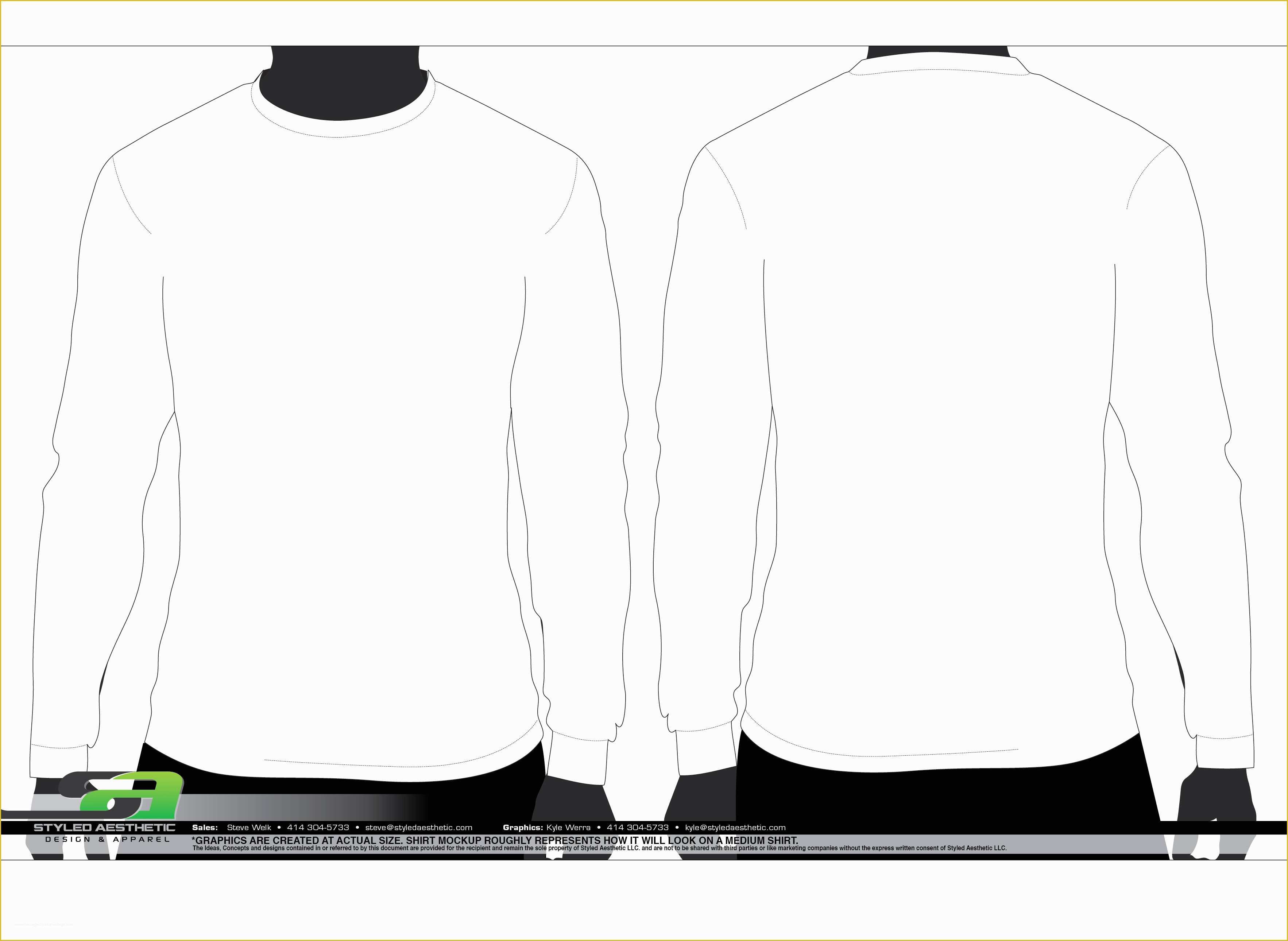 Free Long Sleeve Shirt Template Of Templates Styled Aesthetic