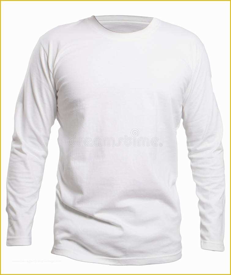 Free Long Sleeve Shirt Template Of White Long Sleeve Shirt Mock Up Stock Image Image Of