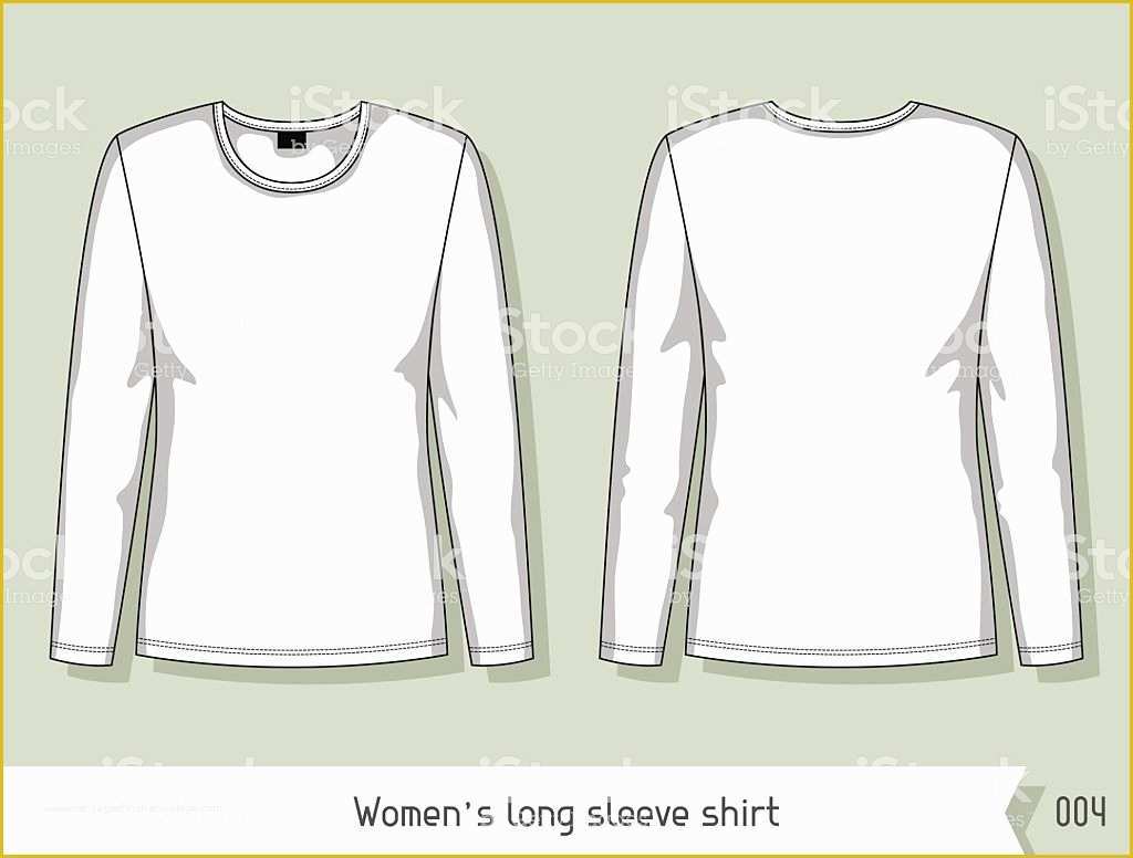 Free Long Sleeve Shirt Template Of Women Long Sleeve Shirt Template for Design Easily