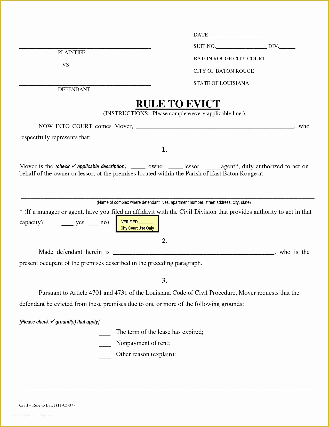 Free Louisiana Eviction Notice Template Of 10 Best Of Free Blank Eviction Notice Print Out