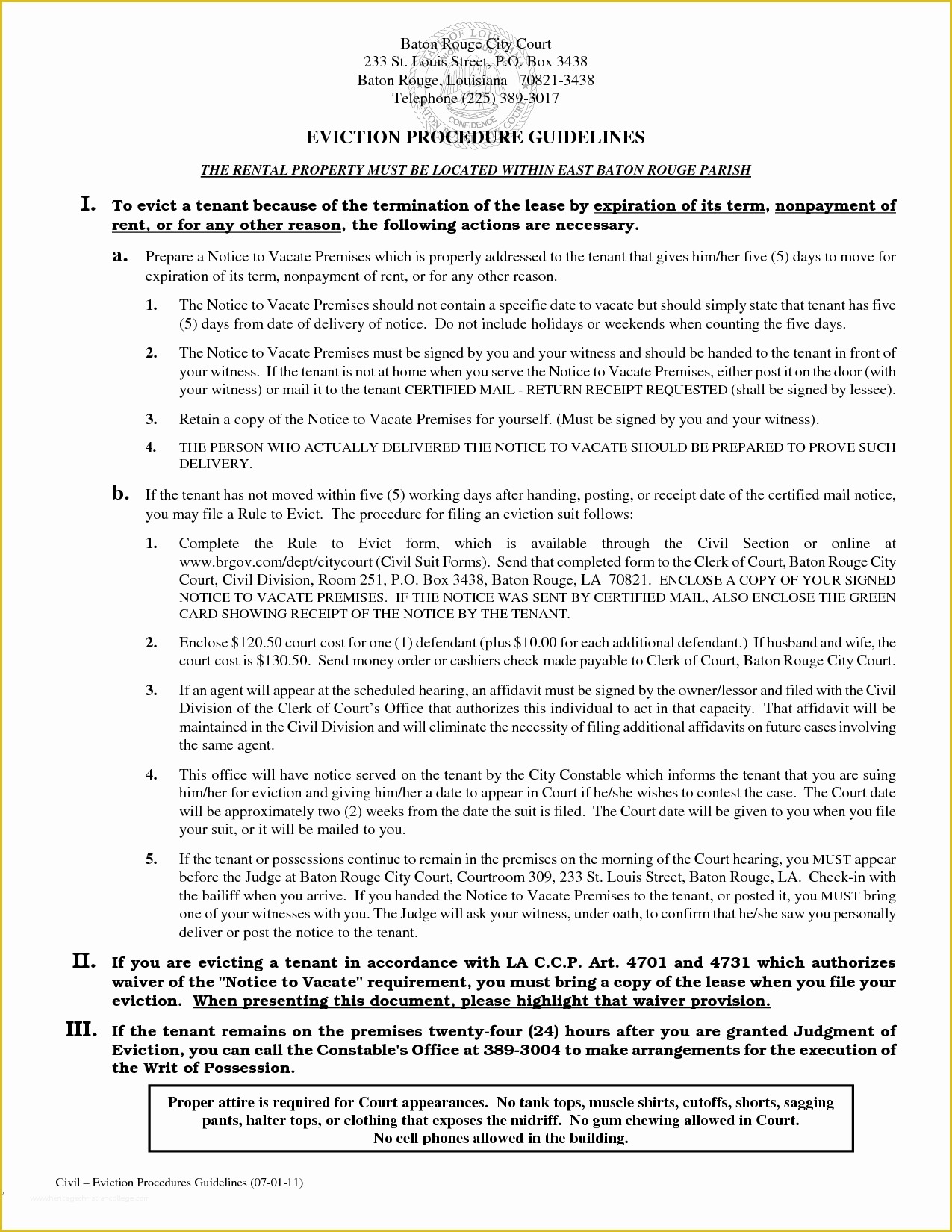 Free Louisiana Eviction Notice Template Of 10 Best Of Printable Louisiana Eviction Notice