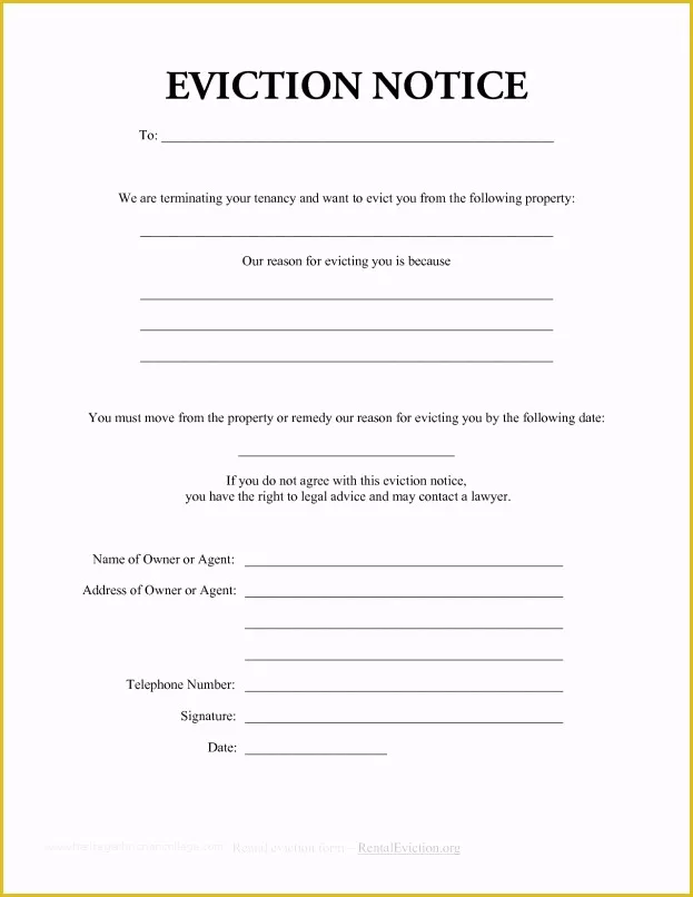 Free Louisiana Eviction Notice Template Of Blank Eviction Notice Example Mughals