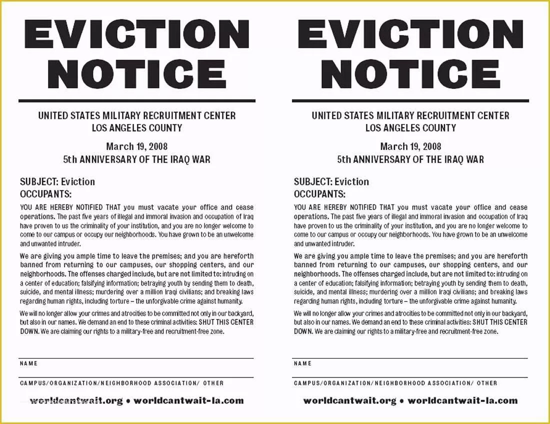 Free Louisiana Eviction Notice Template Of Eviction Notice form forms 3146