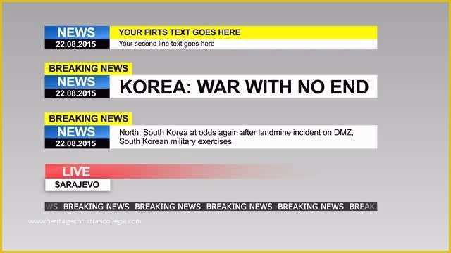 Free Lower Thirds Templates after Effects Of Breaking News Lower Thirds after Effects Templates