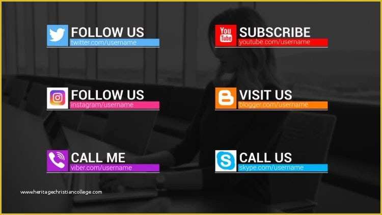 Free Lower Thirds Templates after Effects Of social Media Lower Thirds after Effects Templates