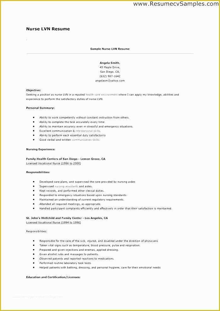 Free Lpn Resume Template Download Of Cover Letter for Lvn Cover Letter Free Sample Cover Letter