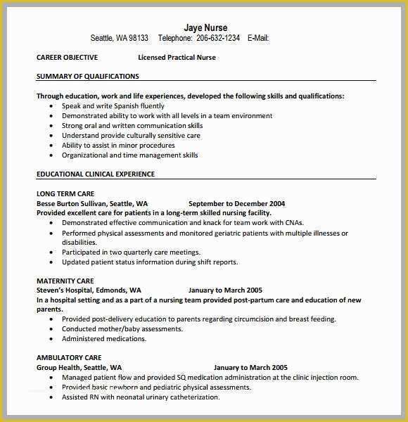 Free Lpn Resume Template Download Of Free Lpn Resume Template Download Marvelous Lpn Resumes