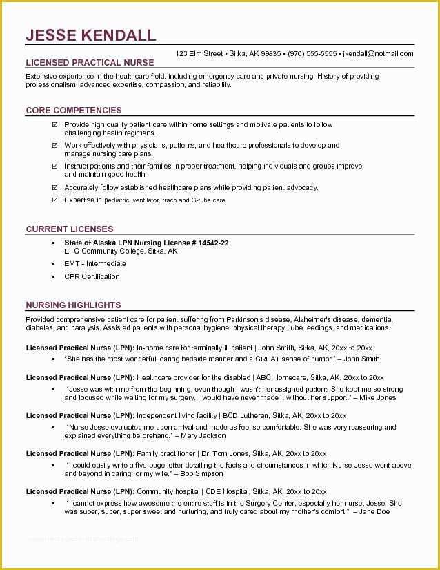 Free Lpn Resume Template Download Of Resume Idea Nursing