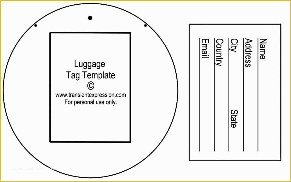 Free Luggage Tag Template Of Luggage Tag Template