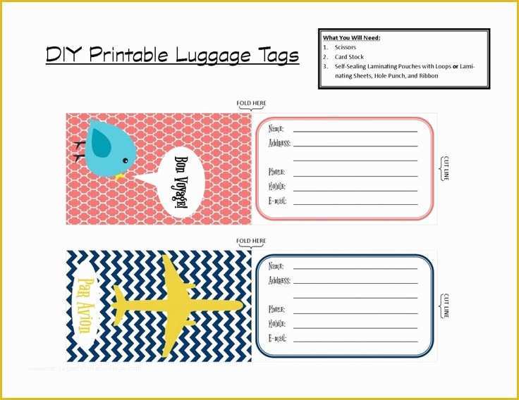 Free Luggage Tag Template Of Luggage Tag Template