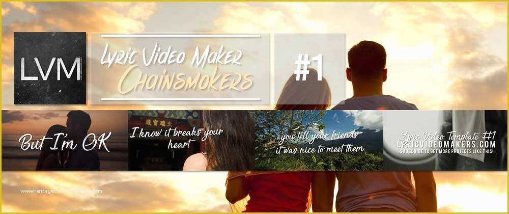 Free Lyric Video Template after Effects Of Chainsmokers Lyric Video Maker Template