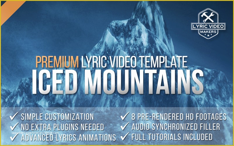 Free Lyric Video Template after Effects Of Premium Lyric Video Template "iced Mountains"