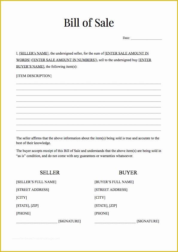 Free Ma Bill Of Sale Template Of Free Bill Of Sale form