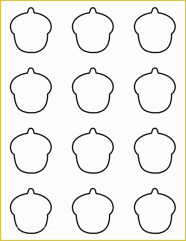 Free Macaron Template Of Acorn Macaron Template