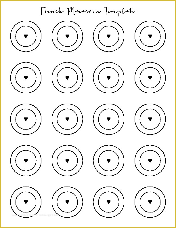 Free Macaron Template Of French Macaroon Piping Template Macarons