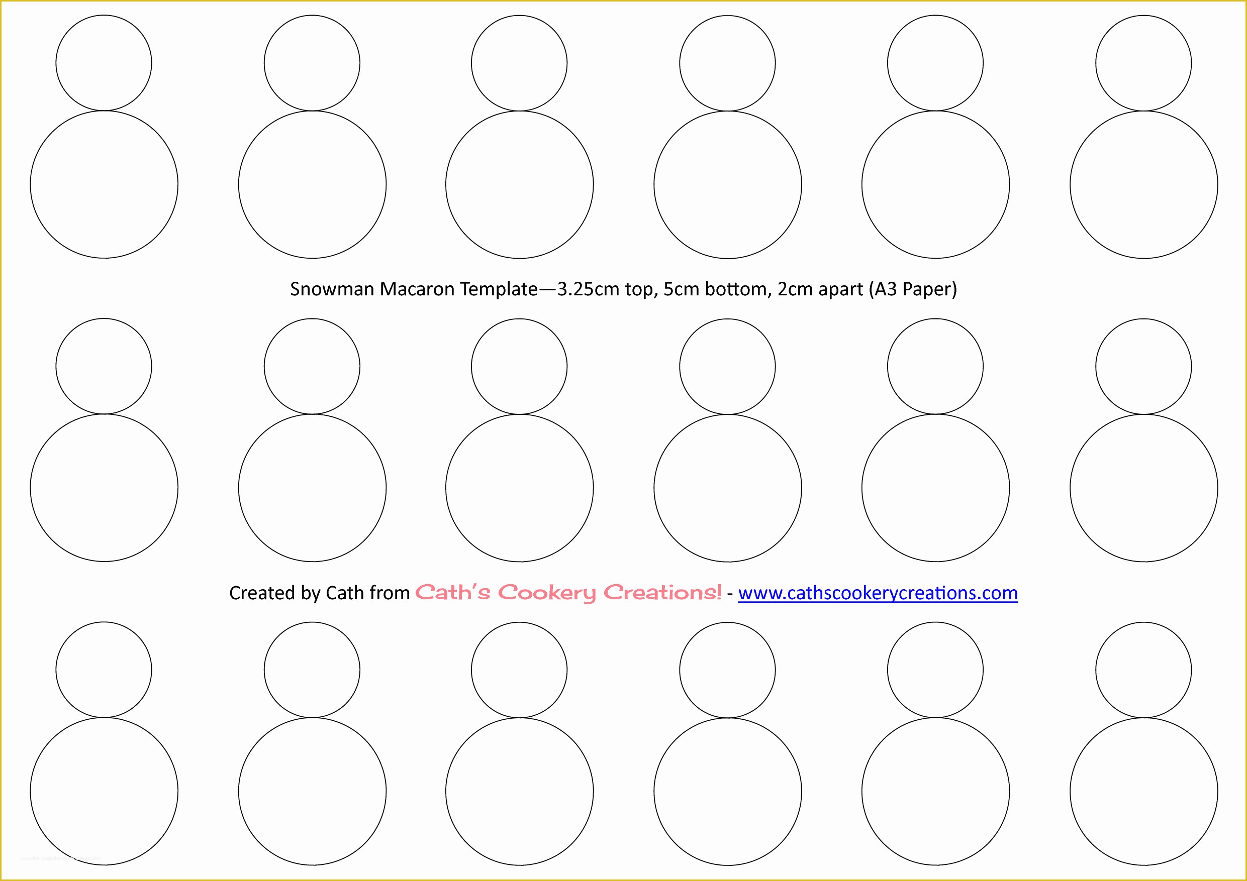 Free Macaron Template Of Snowman Template Macarons In 2019