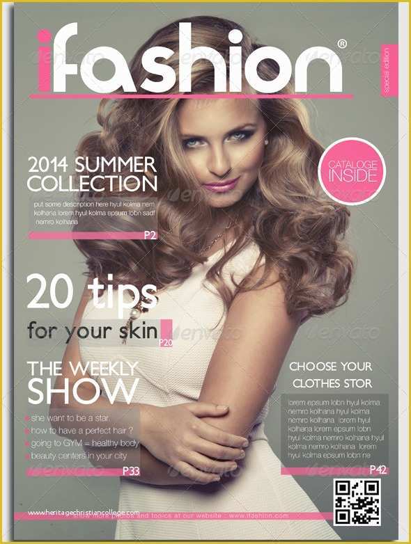 Free Magazine Cover Template Of 25 Beautiful Fashion Magazine Print Templates Tutorial Zone