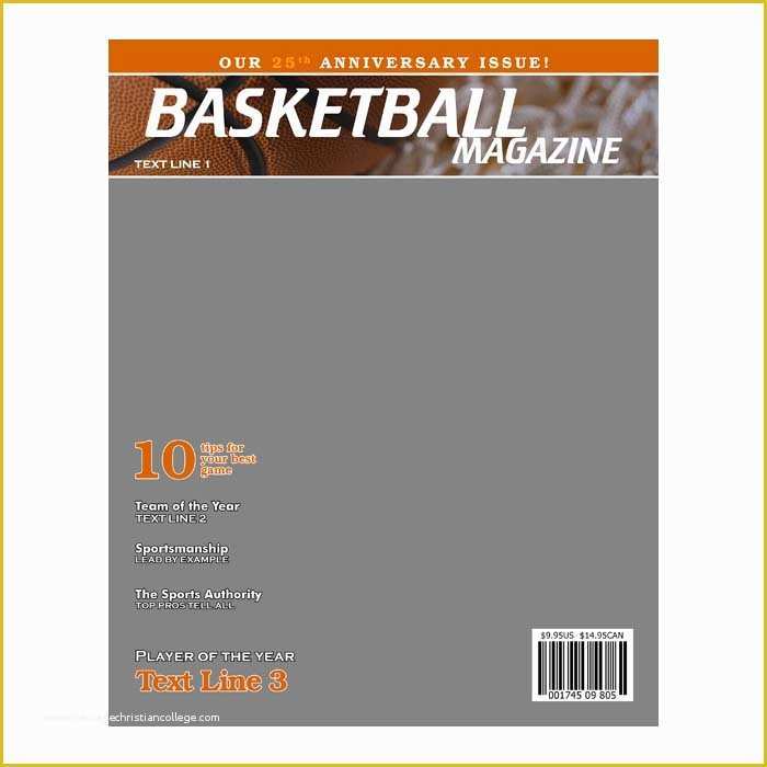 Free Magazine Cover Template Of Basketball Product Templates
