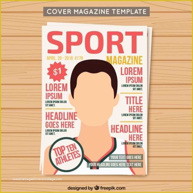 Free Magazine Cover Template Of Cover Sport Magazine Template Vector