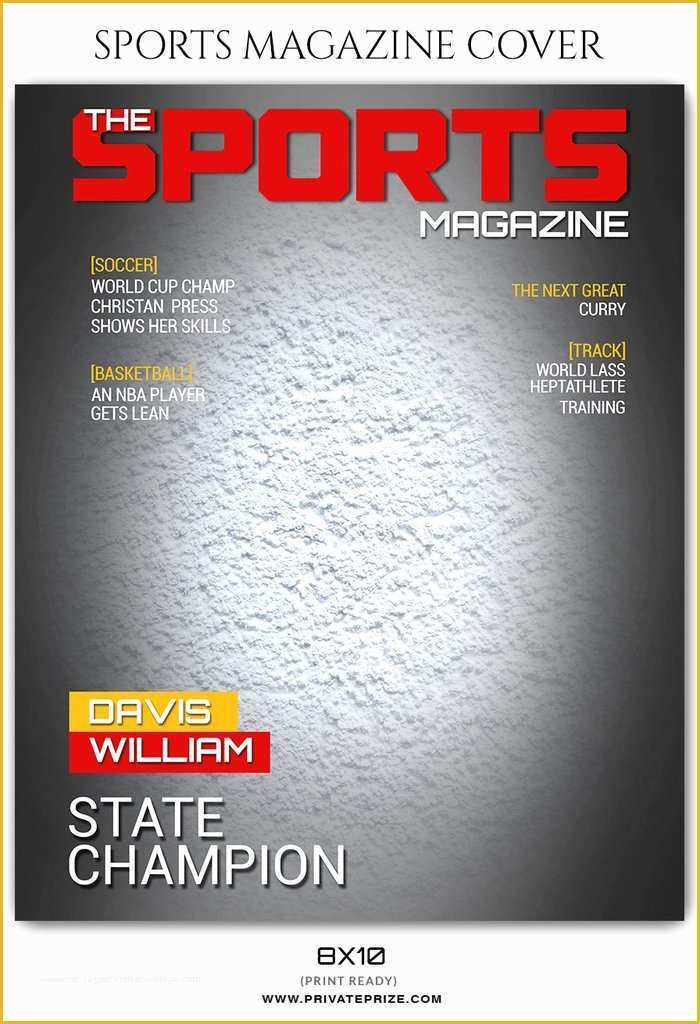 Free Magazine Cover Template Of Davis Williams Football Sports Graphy Magazine Cover