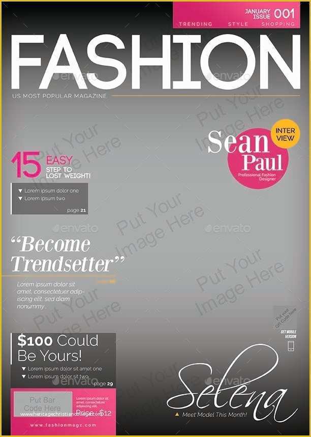 Free Magazine Cover Template Of Magazine Cover Template