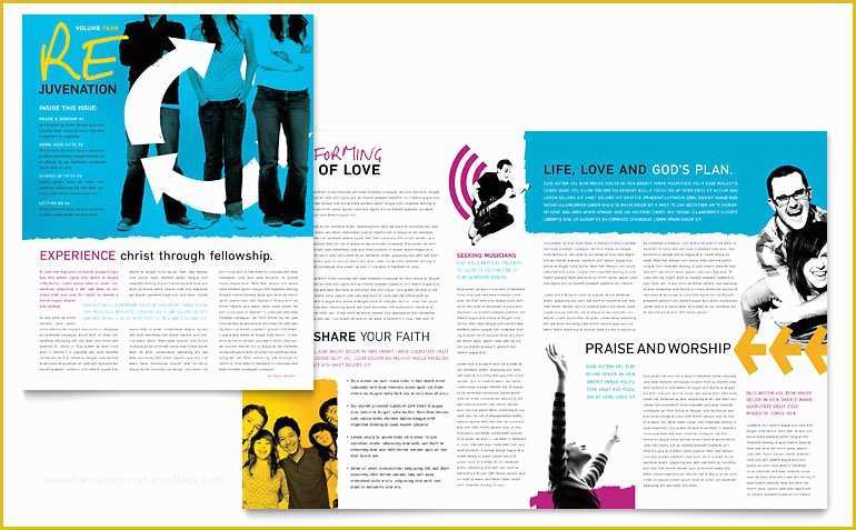 Free Magazine Layout Templates for Publisher Of Church Outreach Ministries Newsletter Template Word