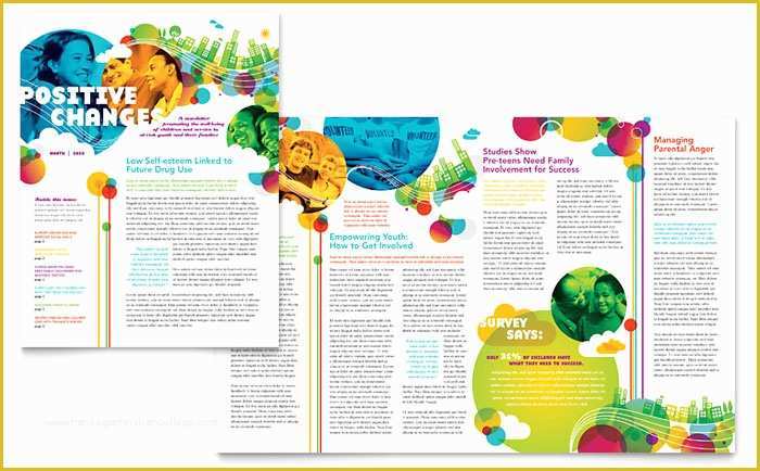 Free Magazine Layout Templates for Publisher Of Youth Program Newsletter Template Design