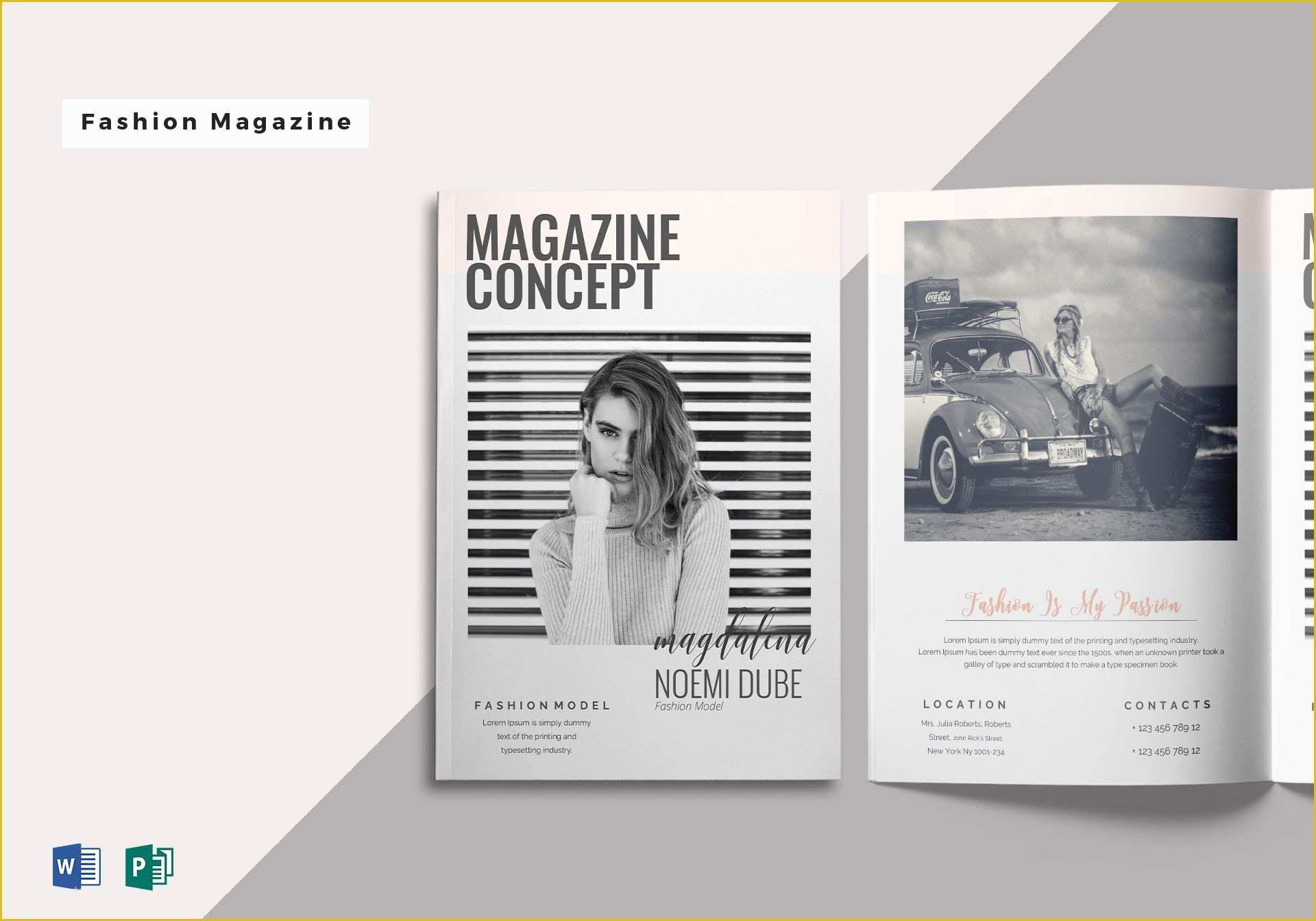 Free Magazine Layout Templates for Word Of Fabulous Fashion Magazine Template In Word Publisher