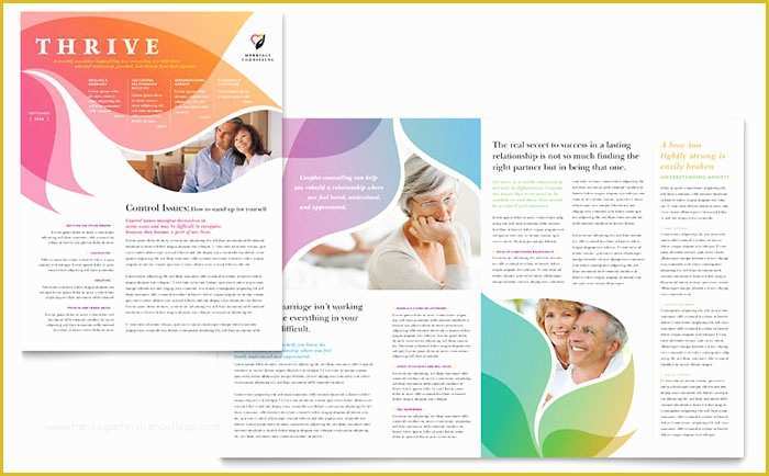 Free Magazine Layout Templates for Word Of Marriage Counseling Newsletter Template Design