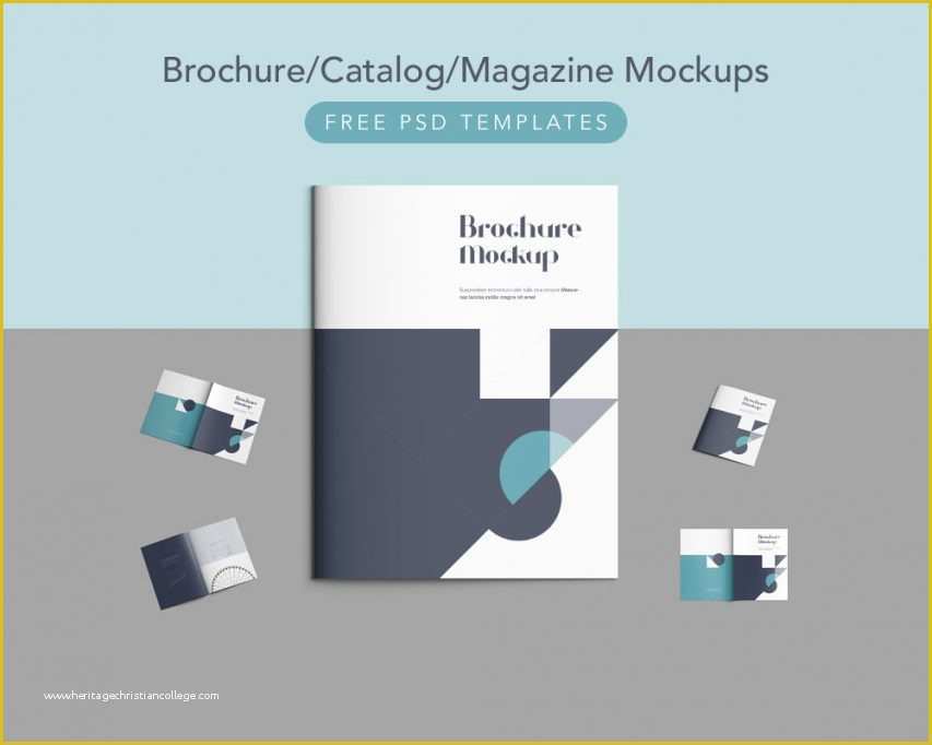 Free Magazine Mockup Psd Template Of Brochure Catalog Magazine Mockups Free Psd Templates
