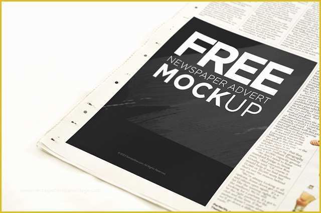 Free Magazine Mockup Psd Template Of Newspaper Advertisement Mockup Psd Freebie Download Psd