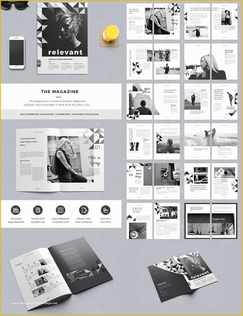 Free Magazine Page Template Of 20 Magazine Templates with Creative Print Layout Designs