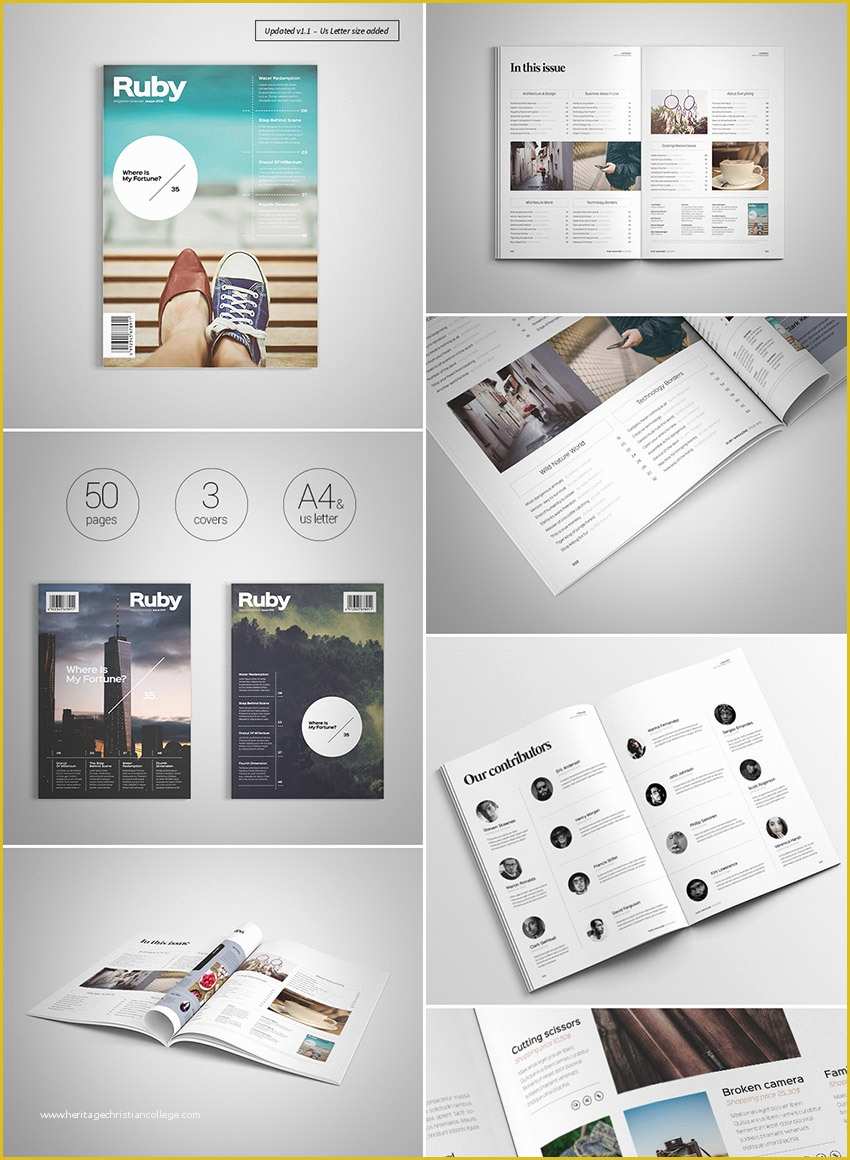 Free Magazine Page Template Of 20 Magazine Templates with Creative Print Layout Designs
