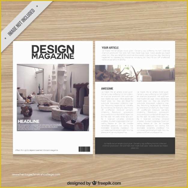 Free Magazine Page Template Of Decoration Magazine Template Vector