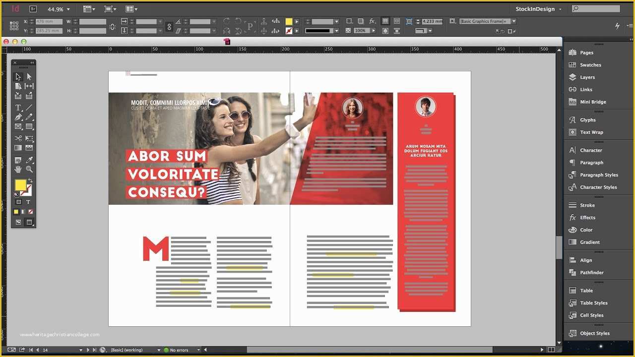 Free Magazine Page Template Of Free Indesign Fashion Magazine Template