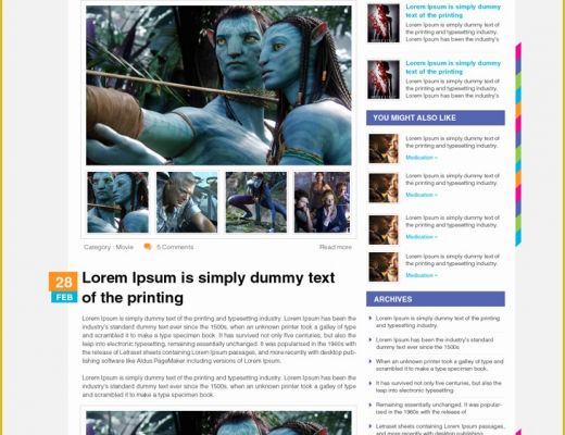 Free Magazine Page Template Of Premium Magazine Blog Template Psd for Free Download