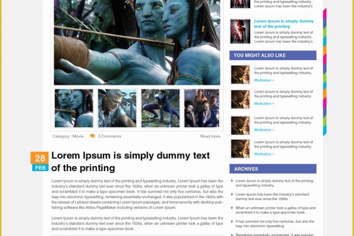 Free Magazine Page Template Of Premium Magazine Blog Template Psd for Free Download