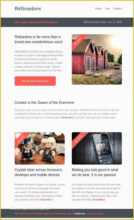 Free Mailchimp Email Templates Of 20 Best Flat Style Responsive Email Templates