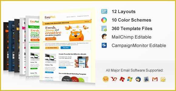 Free Mailchimp Newsletter Templates Of Easymail Premium Email Template Mailchimp and