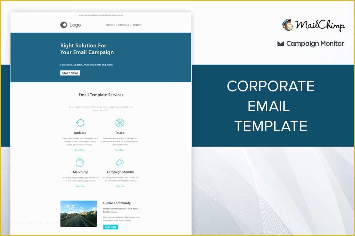 Free Mailchimp Templates 2017 Of Free Corporate Email Template Creativetacos