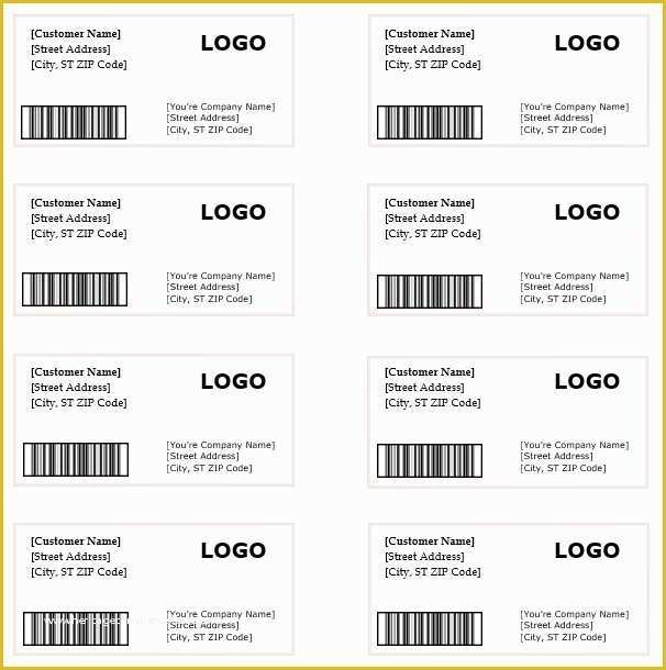 Free Mailing Label Template for Word Of Shipping Label Template – Microsoft Word Templates