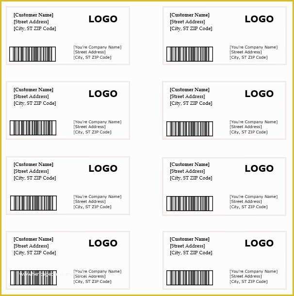 Free Mailing Label Template for Word Of Shipping Label Template – Microsoft Word Templates