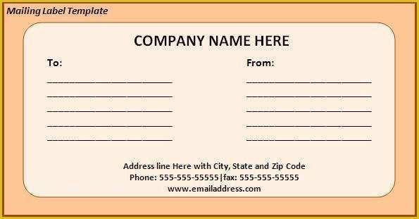 Free Mailing Label Template Of Free Printable Return & Mailing Address Label Template