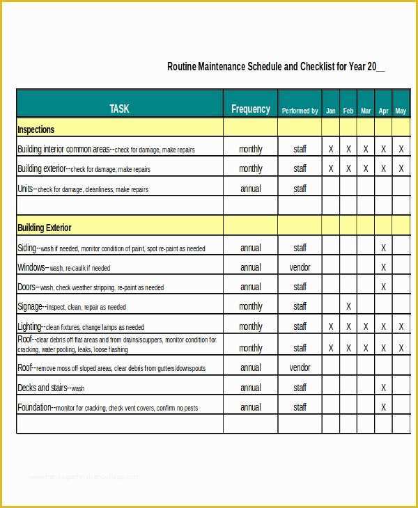 Free Maintenance Planning and Scheduling Templates Excel Of 30 Of Brewery Maintenance Schedule Template Excel