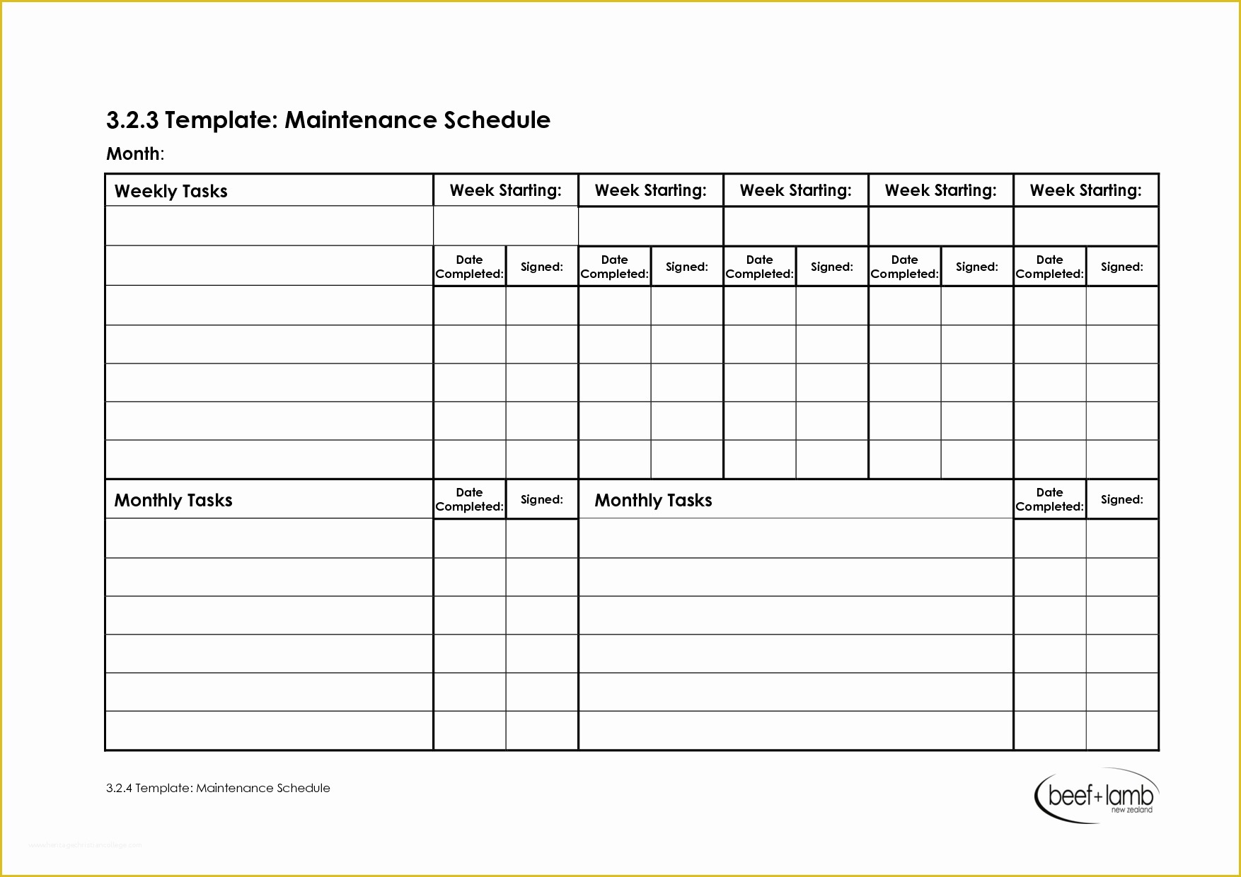 Free Maintenance Planning and Scheduling Templates Excel Of Maintenance Schedule Template