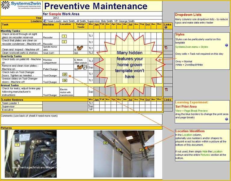 Free Maintenance Planning and Scheduling Templates Excel Of Preventive Maintenance Schedule Template Excel