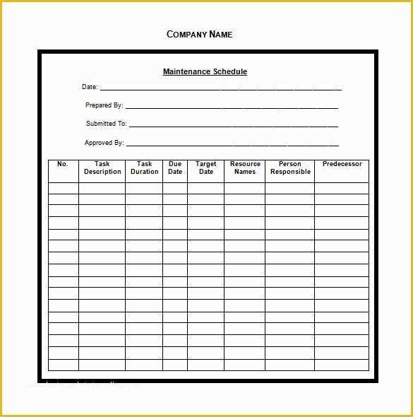Free Maintenance Planning and Scheduling Templates Excel Of Vehicle Maintenance Schedule Templates 10 Free Word