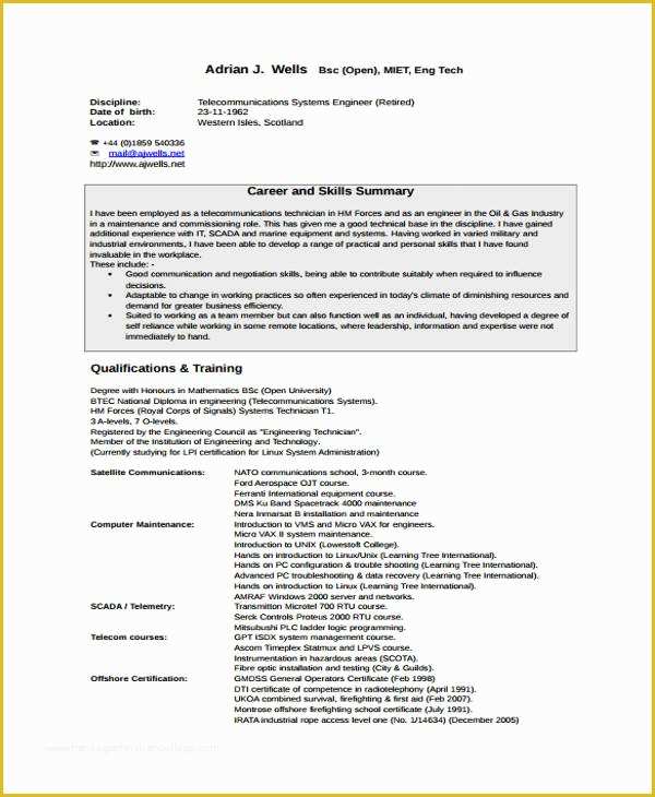 Free Maintenance Resume Templates Of 10 Maintenance Resume Templates Pdf Doc