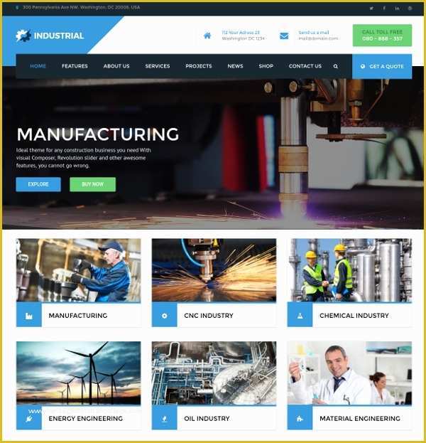 Free Manufacturing Website Templates Of 42 New Wordpress themes &amp; Templates Released In June 2016